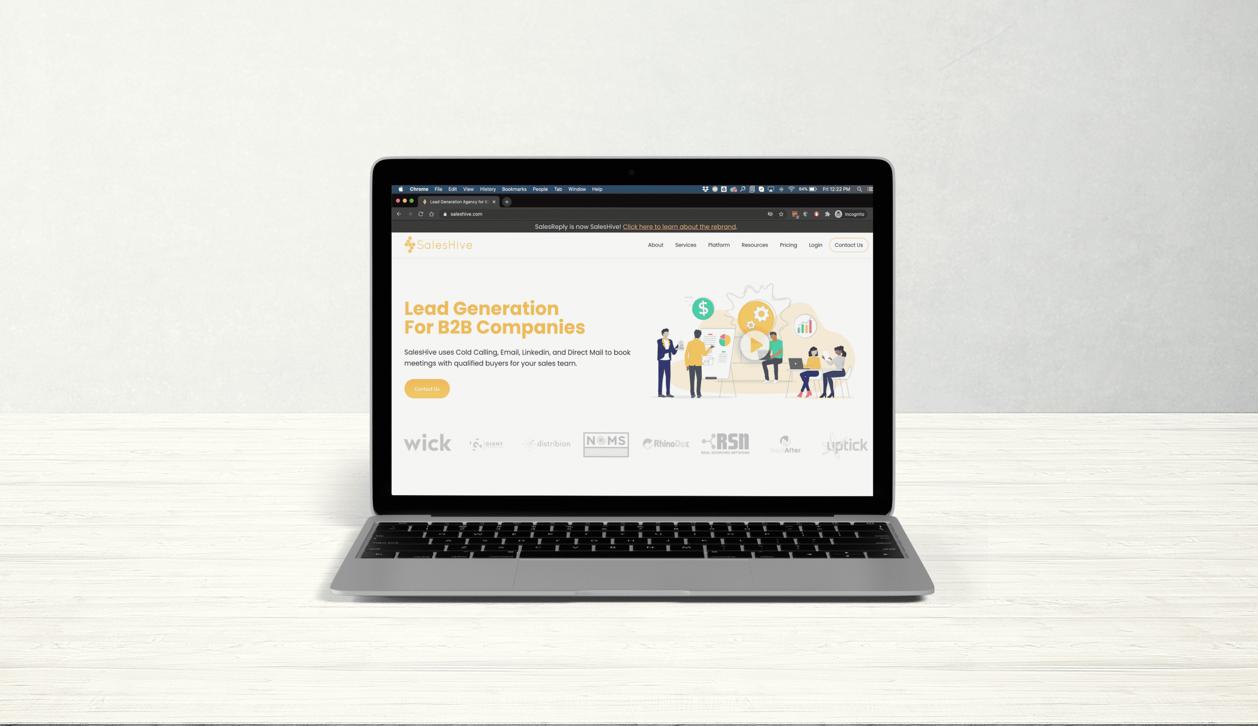 B2B growth company team planning outbound sales engine for qualified meetings and pipeline