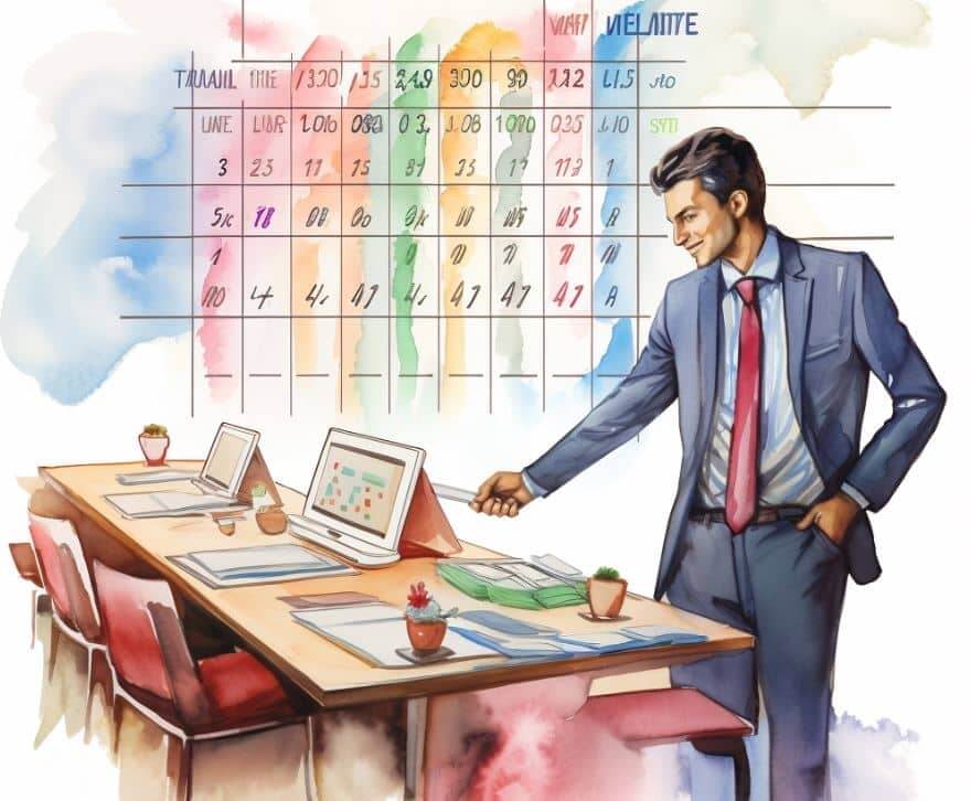 B2B sales team using AI dashboard to schedule more sales meetings efficiently