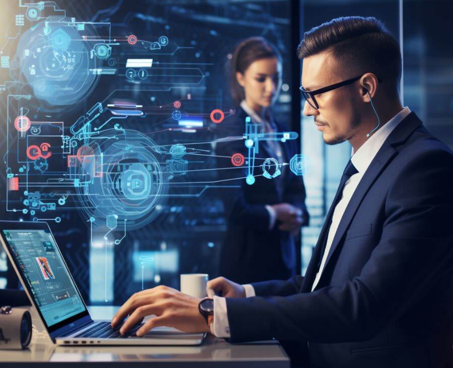 B2B sales team using AI-powered chat system to qualify leads and book meetings