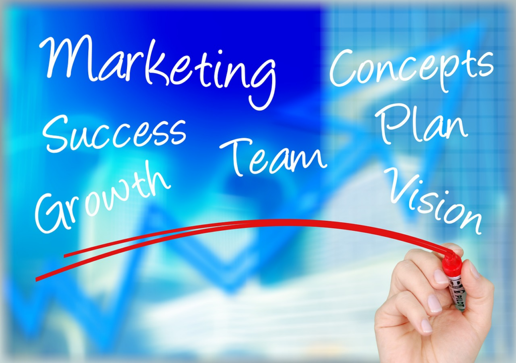 B2B marketing consultants reviewing pipeline strategy with sales team in modern office