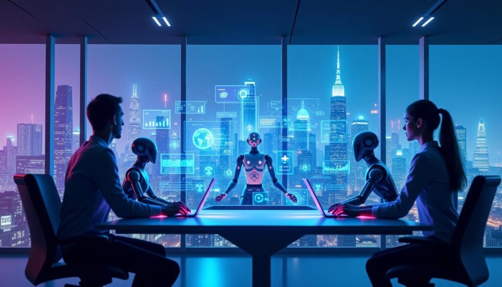 B2B sales team reviewing AI sales outsourcing strategy and outbound performance dashboard