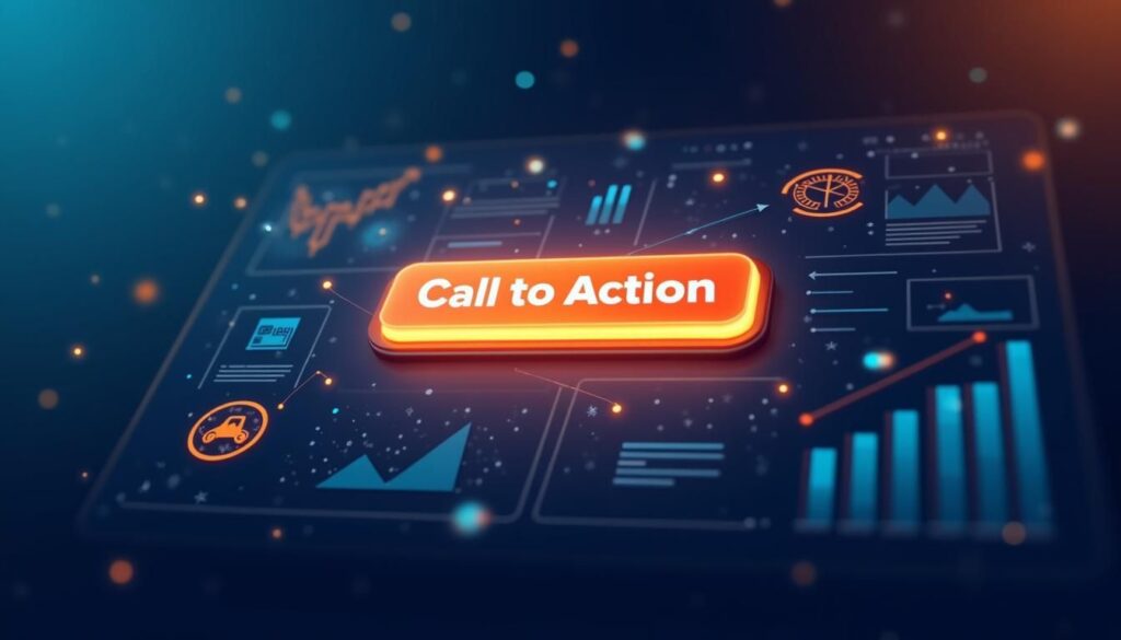B2B marketer designing SEO-optimized B2B calls to action on landing page analytics dashboard