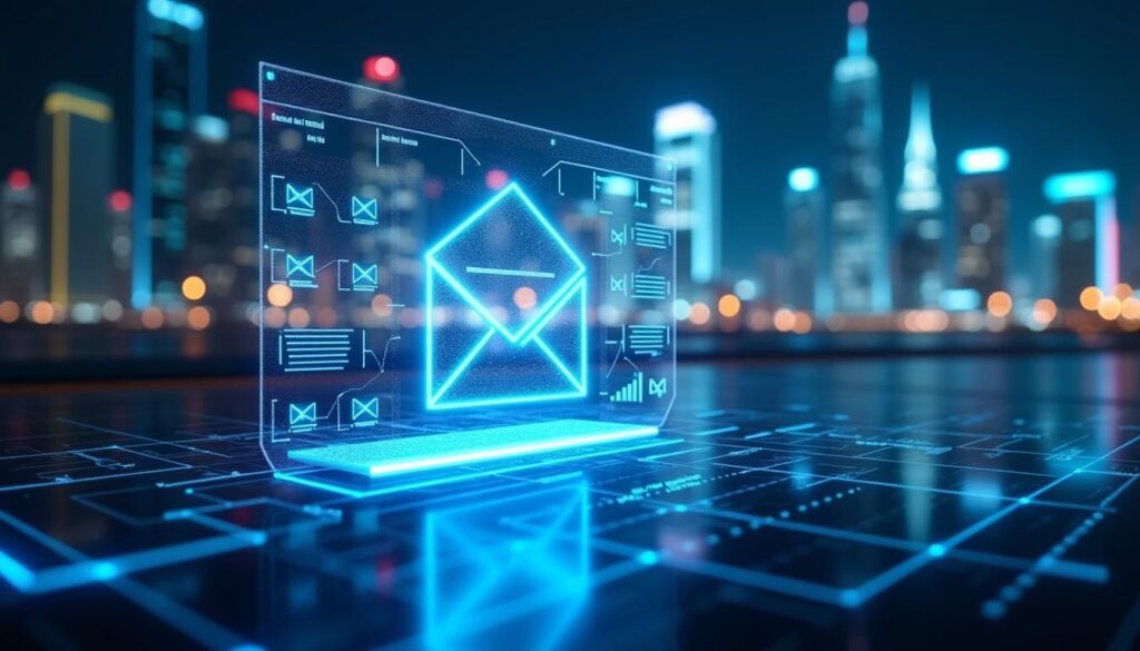 B2B email marketing playbook with sales team reviewing campaign metrics and ROI dashboard