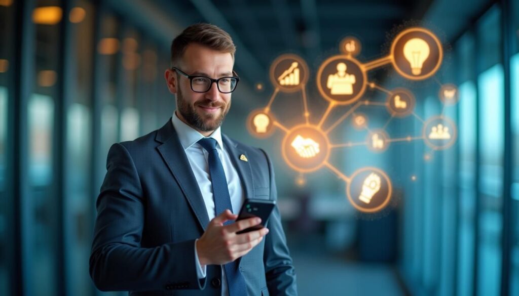 B2B SDR on headset practicing cold calling openers to spark lead interest