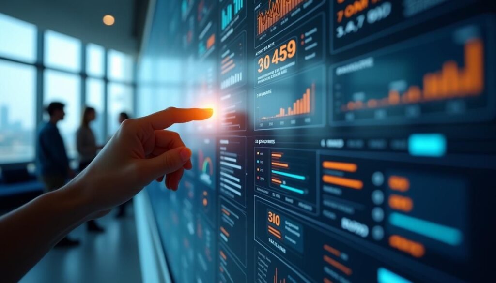 B2B sales team reviewing open rate tracking metrics on email campaign dashboard