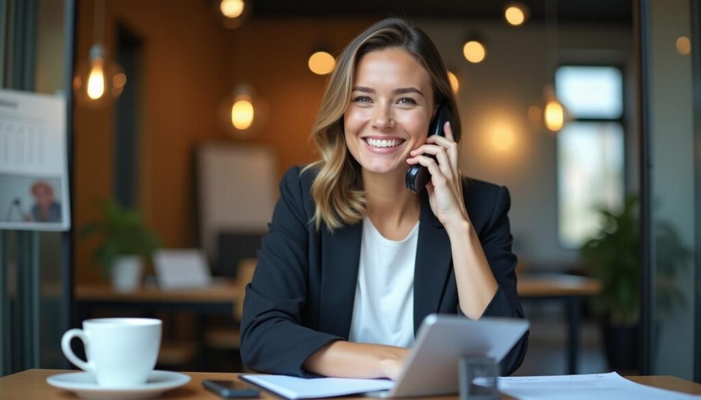 B2B SDR making phone call using cold calling ice breakers to hook decision makers