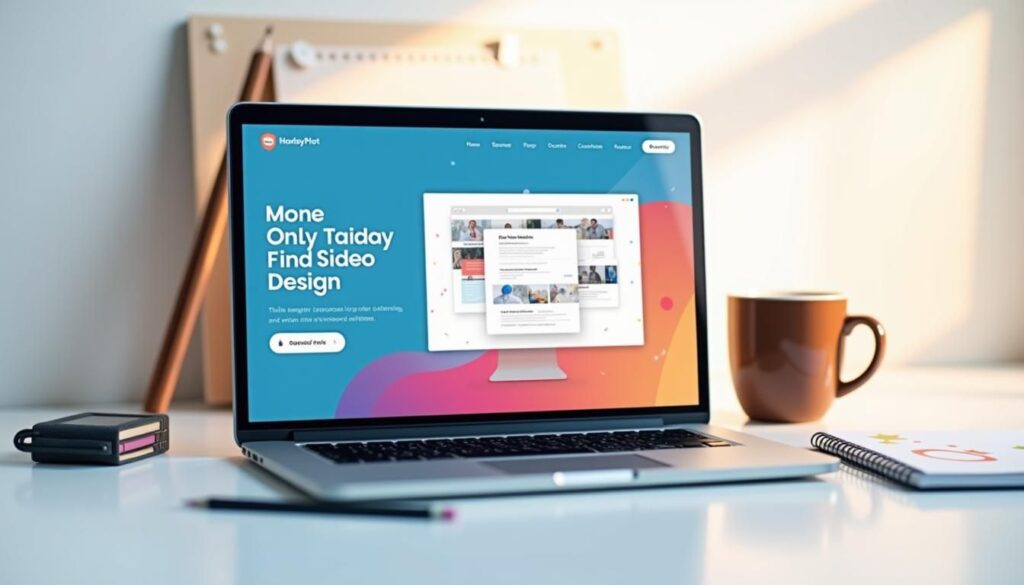 B2B marketer reviewing landing page best practices on laptop to improve conversions