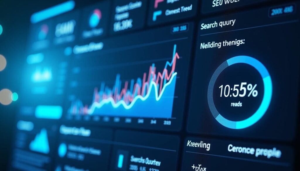 B2B marketer reviewing Google Search Console best practices 2025 on SEO performance dashboard