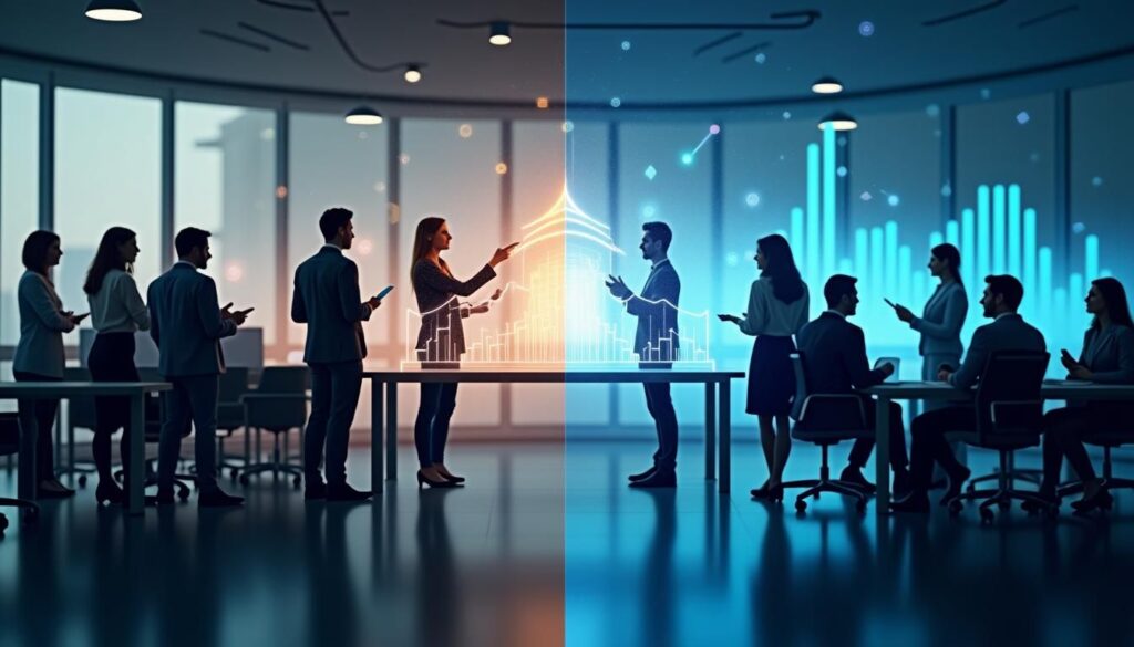 B2B leaders comparing hiring internally vs externally for lead gen teams strategy chart