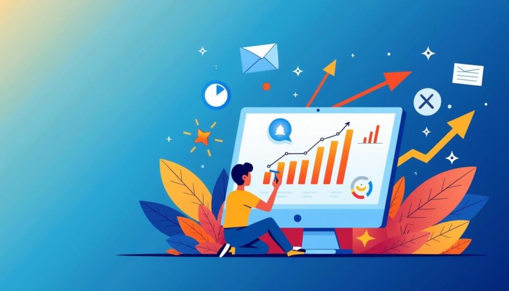 B2B sales and marketing team reviewing inbound lead generation funnel and ROI dashboard
