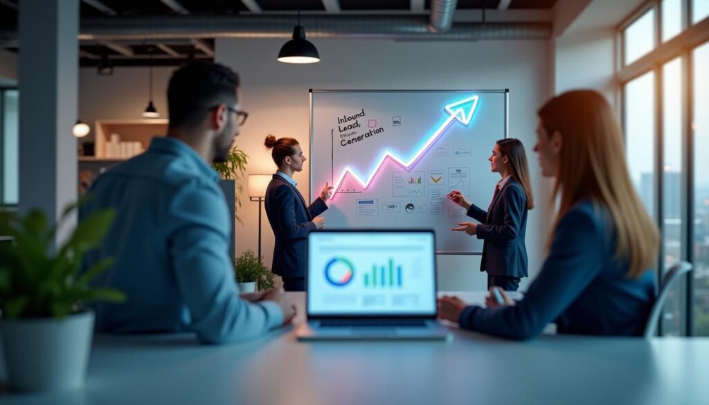 B2B sales team managing inbound lead generation outsourcing to improve speed and qualification