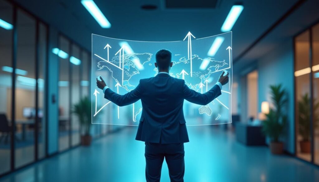 B2B sales team navigating decision makers with stakeholder map and consensus strategy meeting