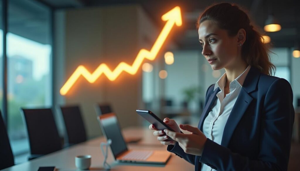 B2B sales rep reviewing retargeting campaigns after cold call rejections on laptop dashboard