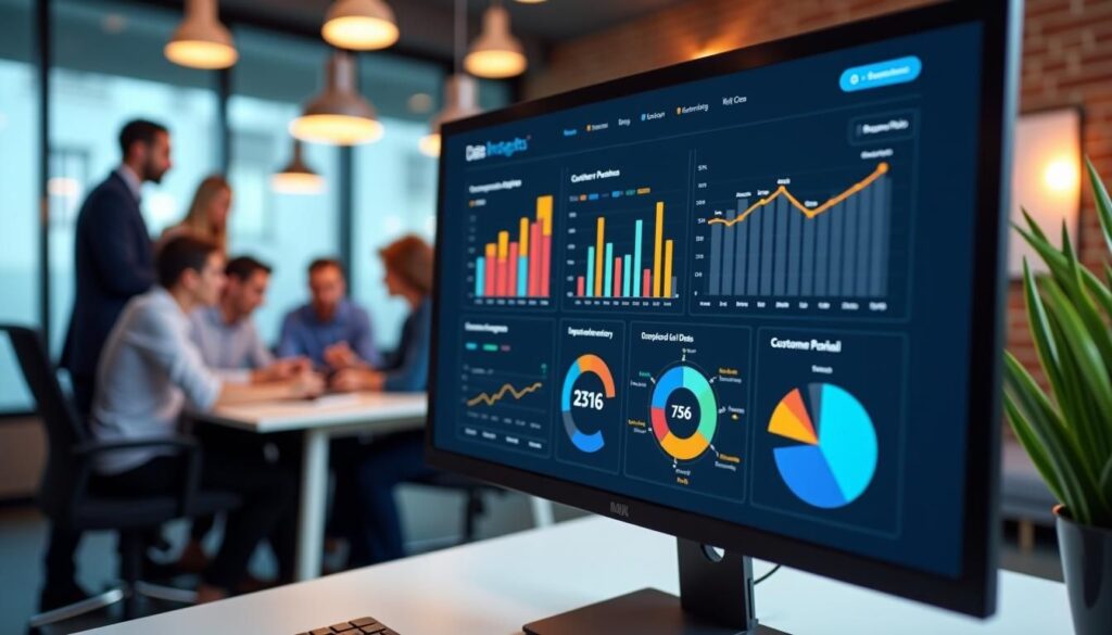 B2B team reviewing dashboard for sales analytics best practices and revenue insights