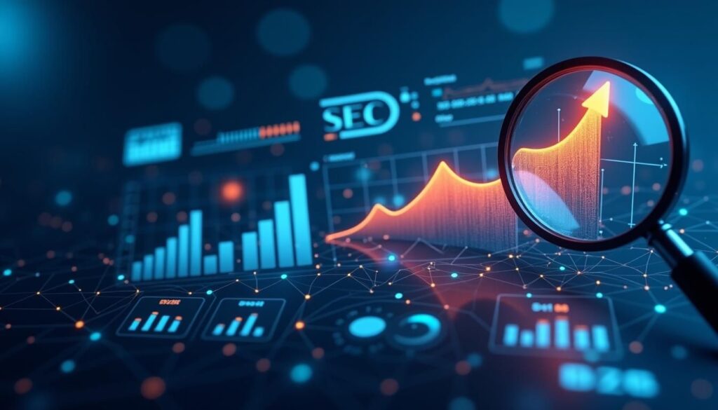Sales Analytics Measuring SEO Impact in B2B dashboard linking search traffic to CRM revenue