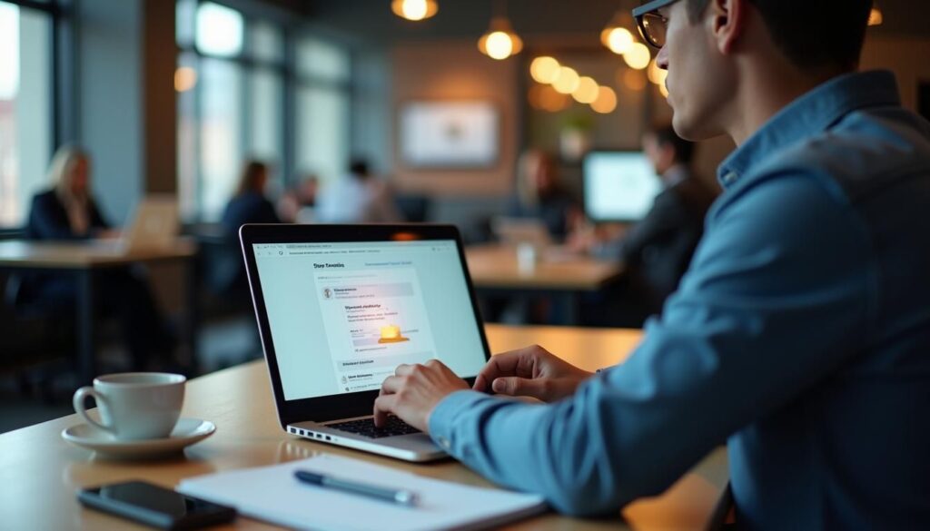 Sales development reps email outreach tips shown on laptop dashboard with campaign metrics