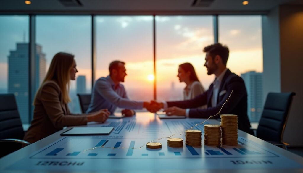 B2B sales leader reviewing sales outsourcing cost savings model and unit economics chart