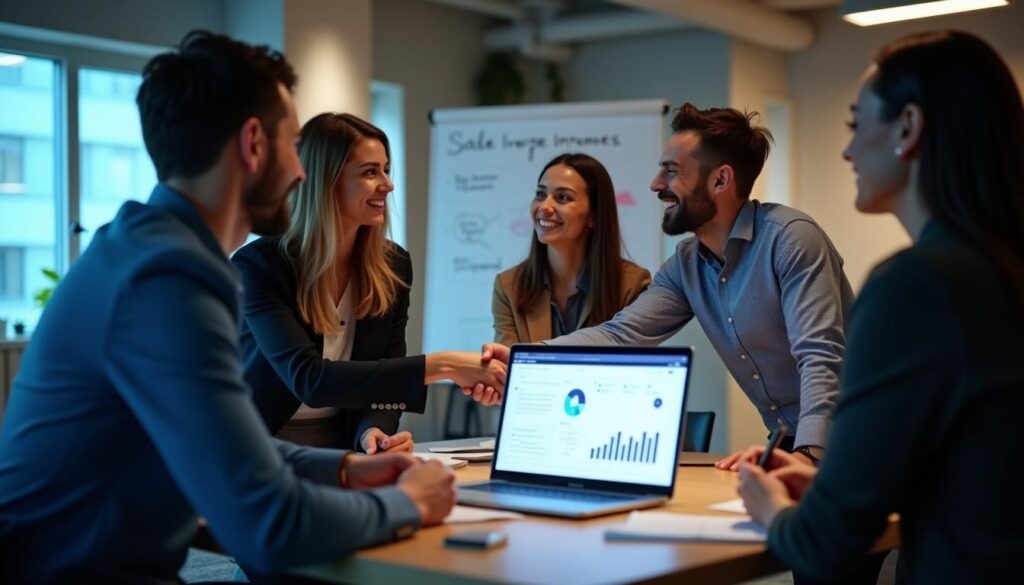 B2B sales leaders reviewing outsourcing sales training program metrics and coaching plan