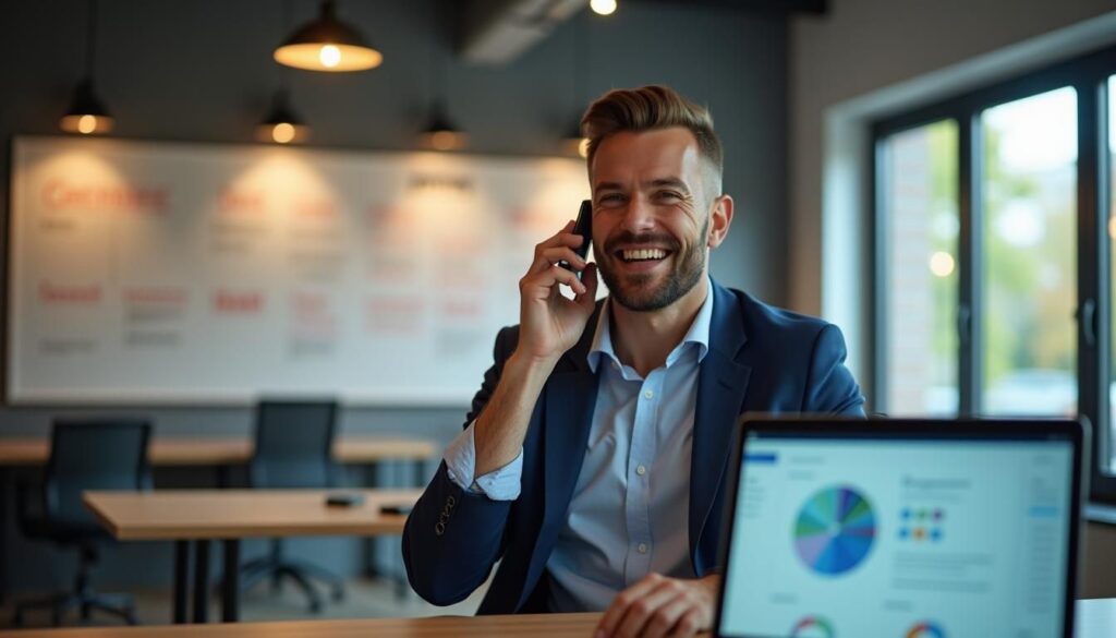 Manager coaching reps in call room to train sales reps for cold calling mastery
