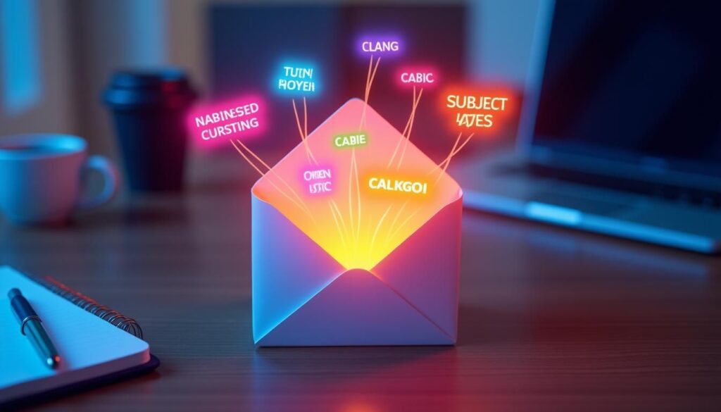 B2B marketer drafting email campaign, learning how to write subject lines that boost open rates